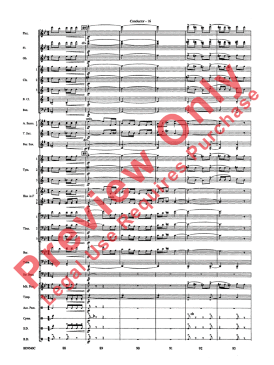 Waterdance Concert Band scores gallery preview page 18