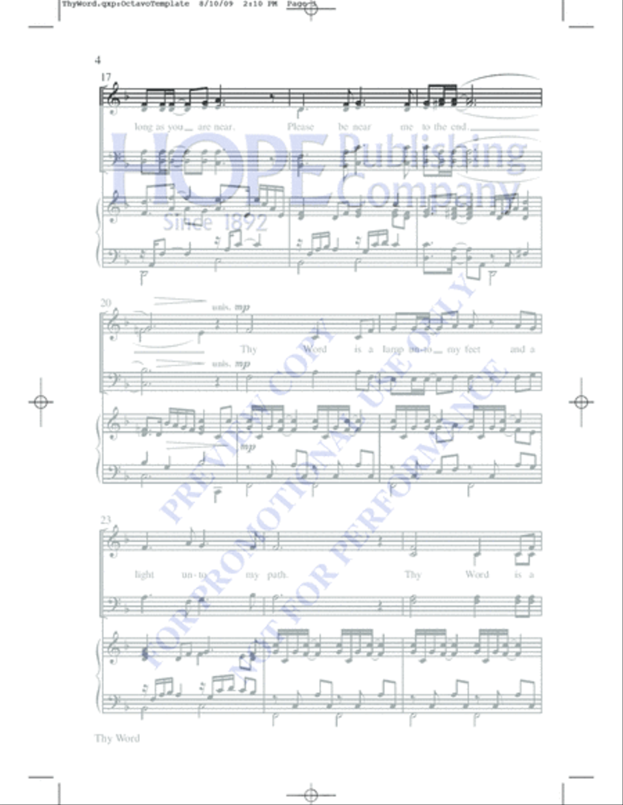 Thy Word Thy Word 4-Part scores gallery preview page 4