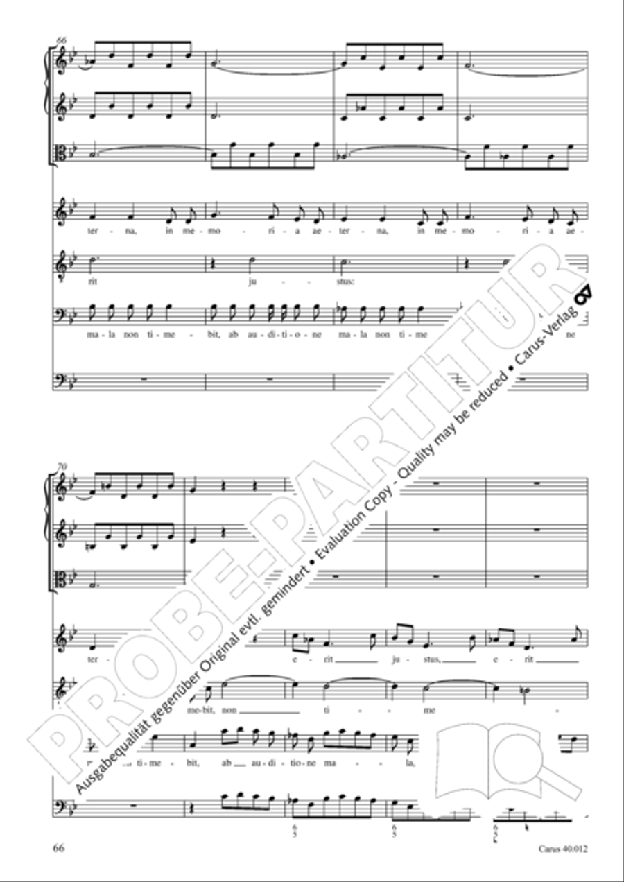 Beatus vir (How blest is he) Psalm 111 4-Part scores gallery preview page 67