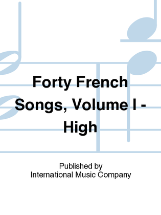Book cover for Forty French Songs