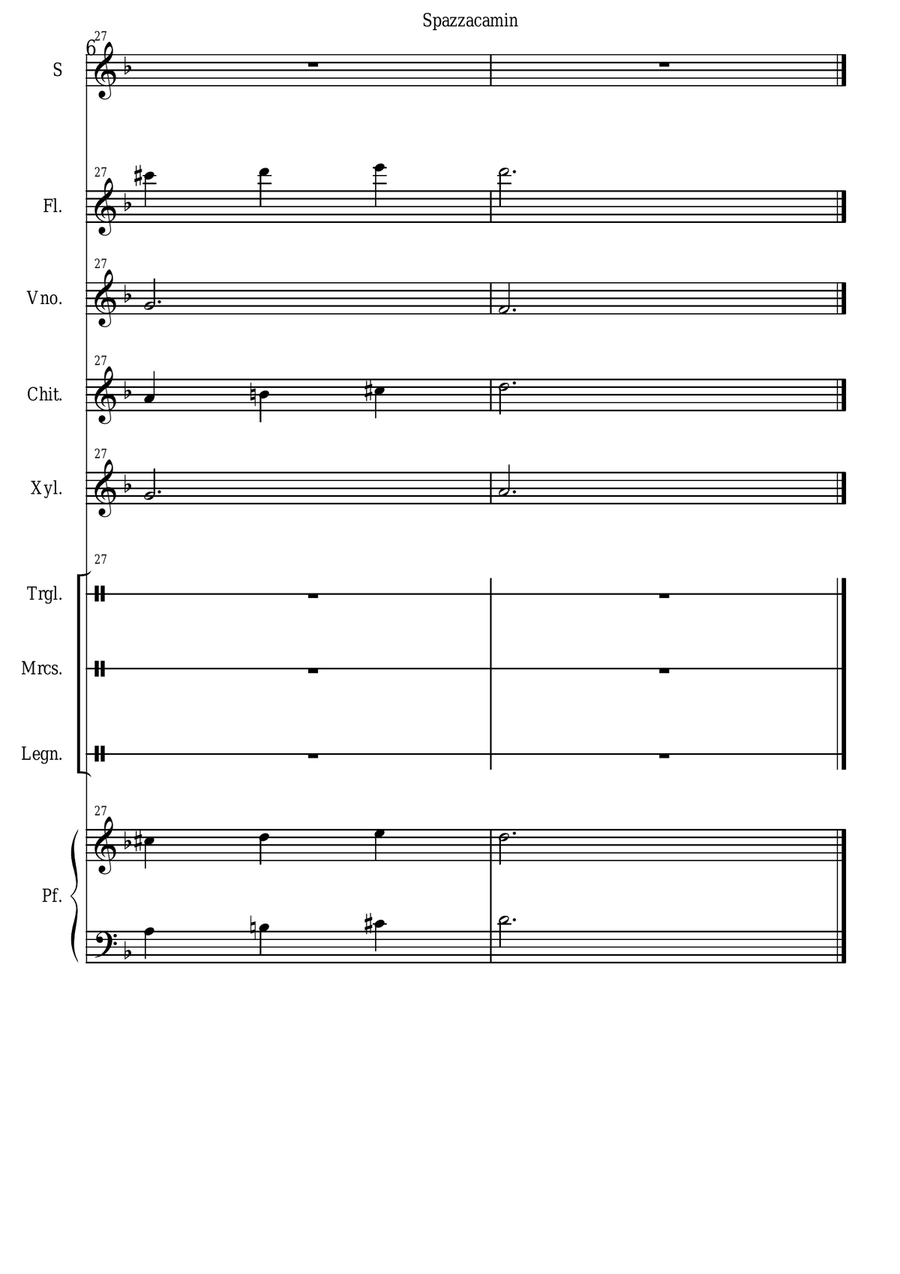 Cam caminì Spazzacamin Unison Choir scores gallery preview page 6