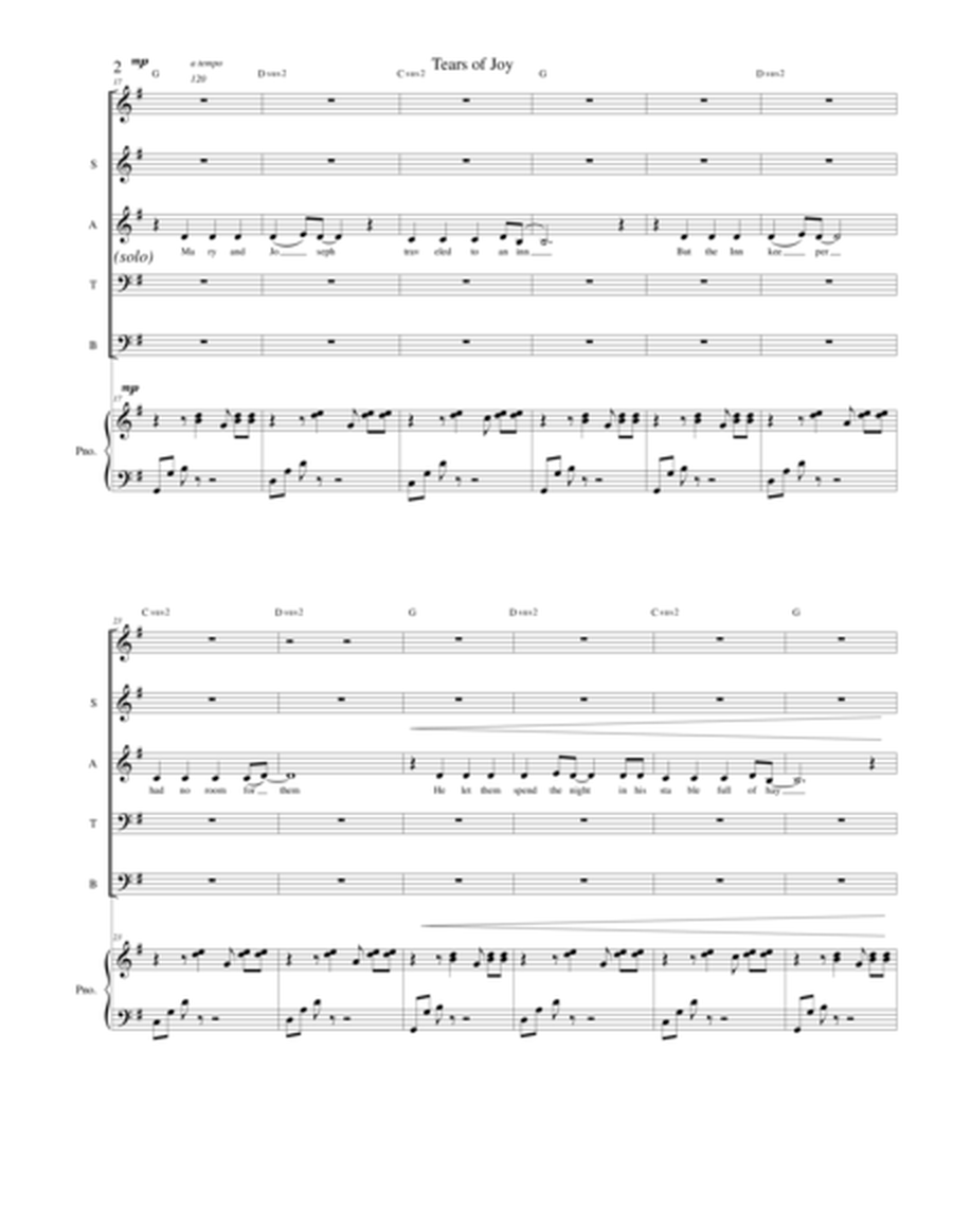 Tears of Joy (Christmas Song) SATB, cello, and flute with piano image number null
