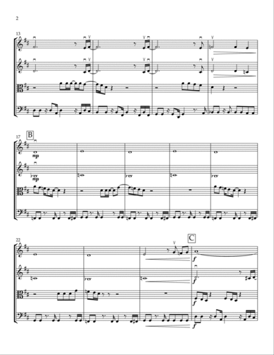 Lovely Day String Quartet scores gallery preview page 2