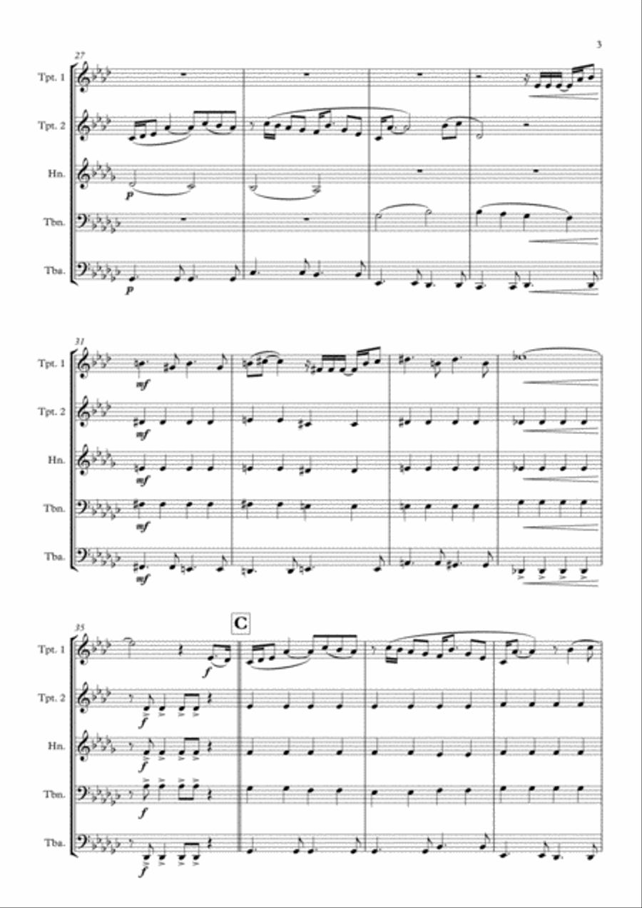 Tomorrow Brass Ensemble scores gallery preview page 3