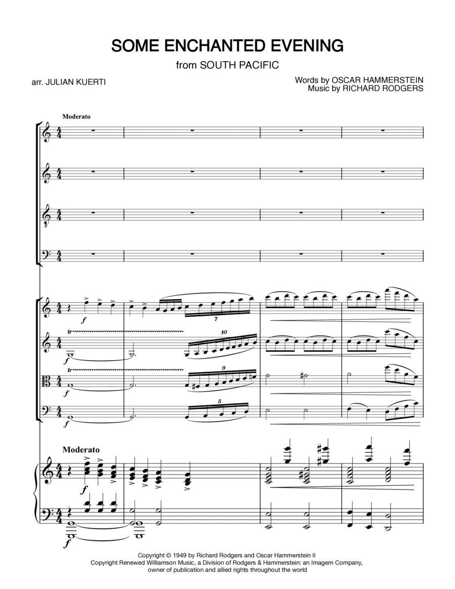 Some Enchanted Evening Large Ensemble scores gallery preview page 1