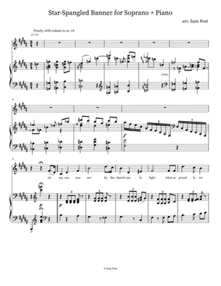 Star-Spangled Banner (soprano & piano), op. 33