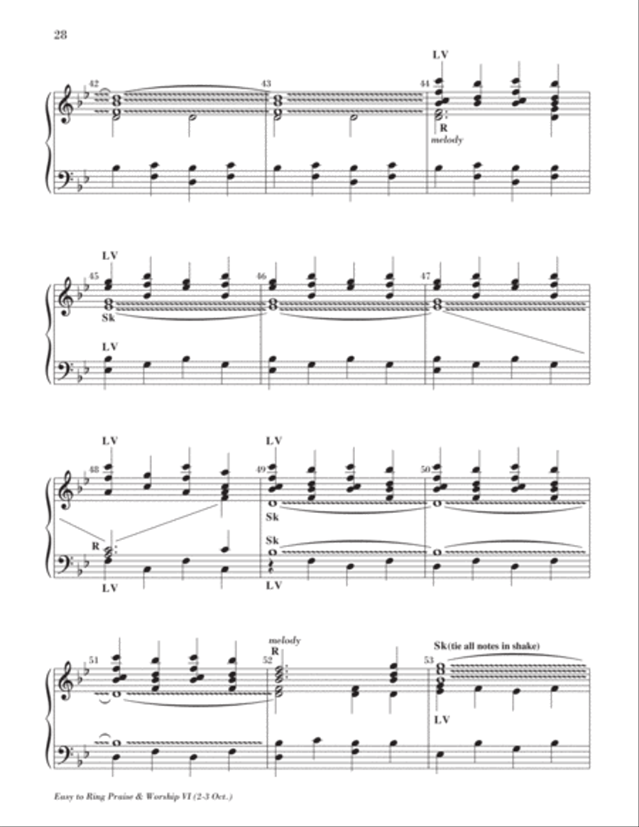Easy to Ring Praise and Worship 3-Octaves scores gallery preview page 31
