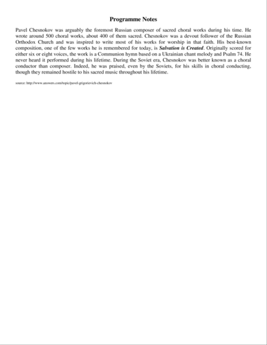 Salvation is Created Saxophone Quartet scores gallery preview page 2