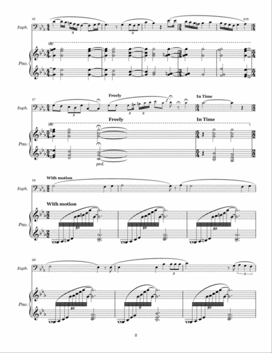 2 Hebraic Melodies - Ravel Euphonium scores gallery preview page 4