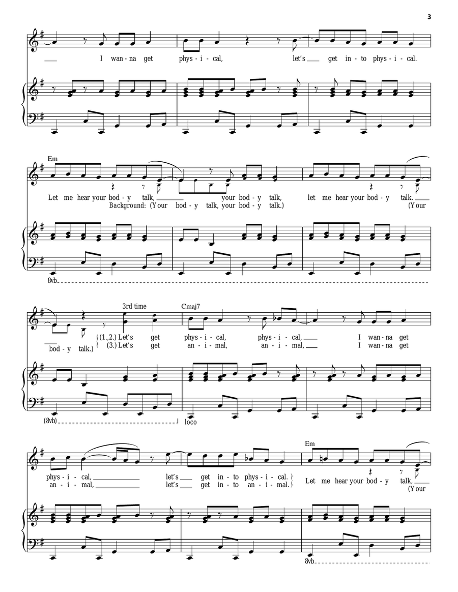 Physical Piano, Vocal scores gallery preview page 3