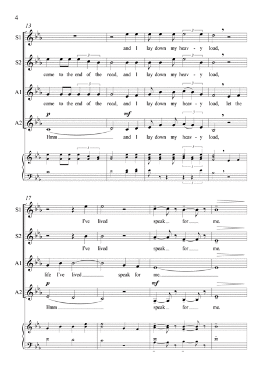 Let the Life I've Lived Speak for Me SSAA scores gallery preview page 4