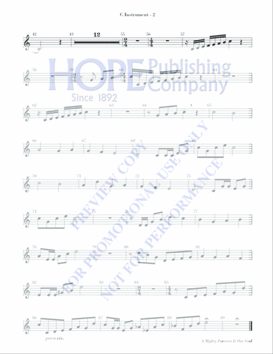A Mighty Fortress Is Our God Choir scores gallery preview page 3