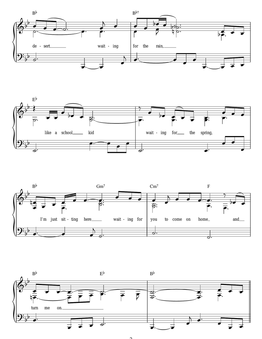 Turn Me On Easy Piano scores gallery preview page 2
