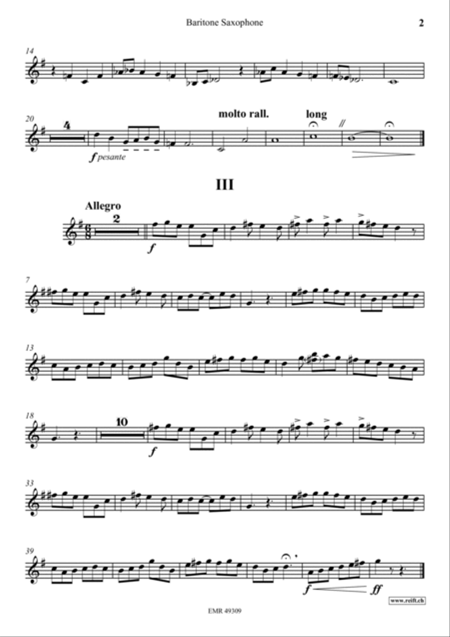 Little Suite No. 5 Little Suite No. 5 Baritone Saxophone scores gallery preview page 3
