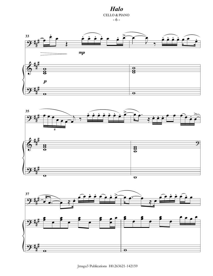 Halo Piano scores gallery preview page 6