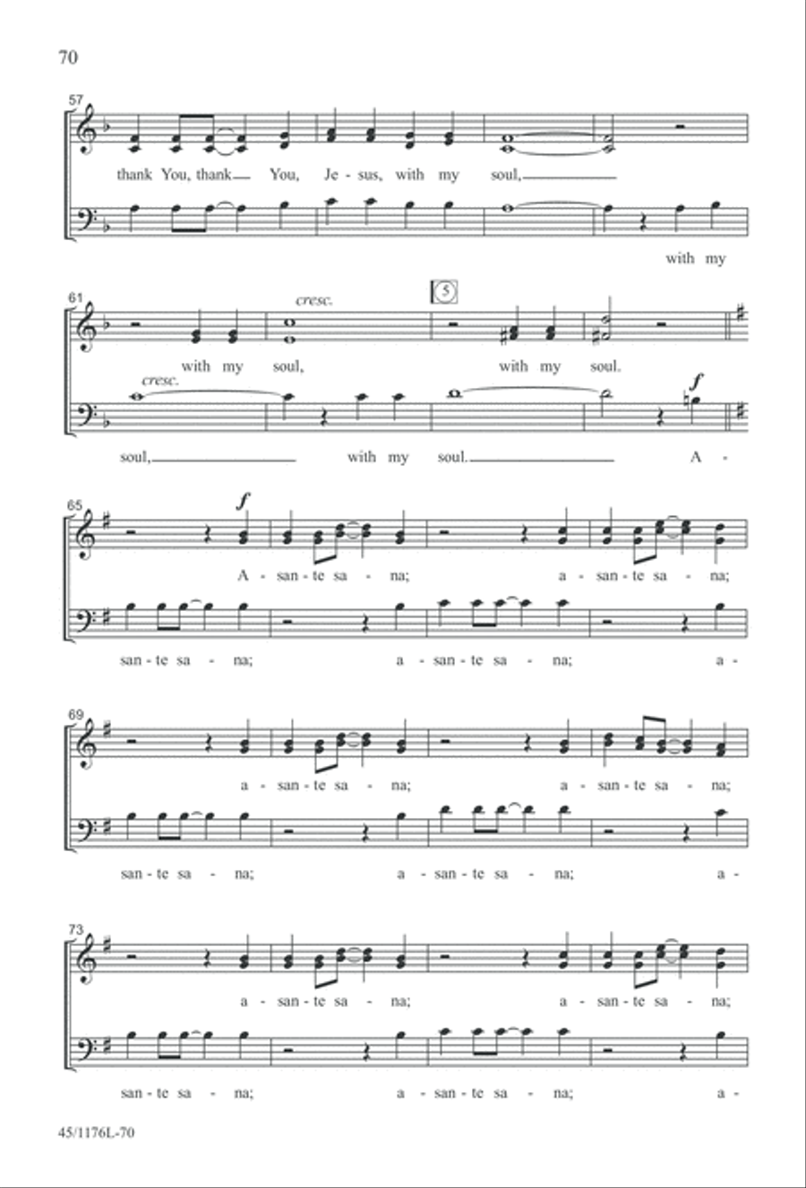 10 More Anthems for about 10 Singers 3-Part scores gallery preview page 70