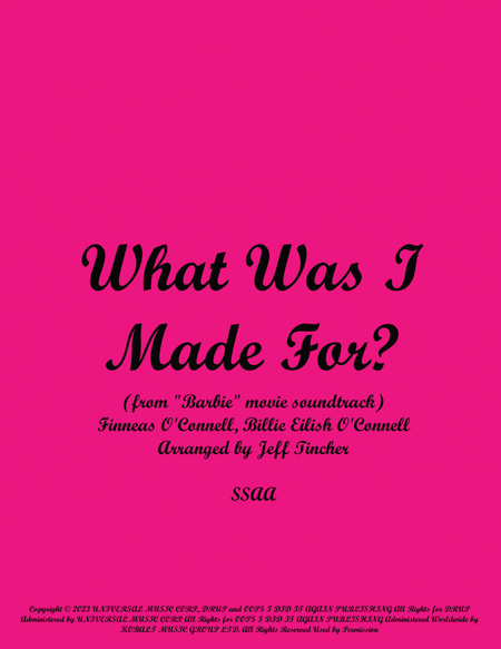 What Was I Made For? image number null