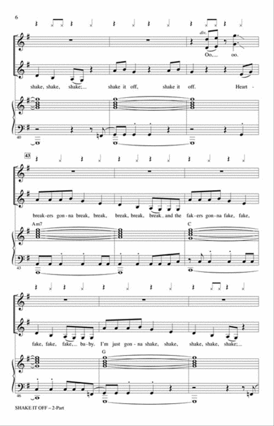 Shake It Off Shake It Off 2-Part scores gallery preview page 4