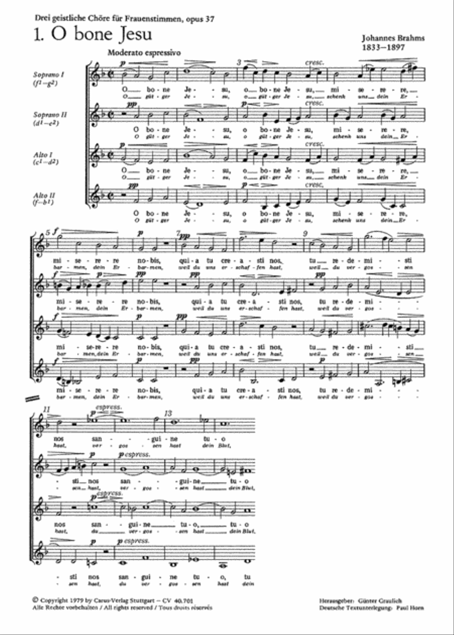 Drei geistliche Chore Choir scores gallery preview page 1