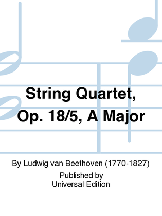Book cover for String Quartet, Op. 18/5, A Ma