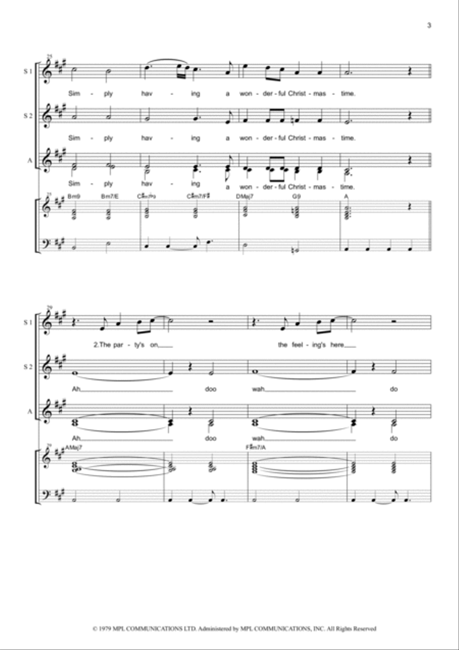 Wonderful Christmastime SSA scores gallery preview page 3