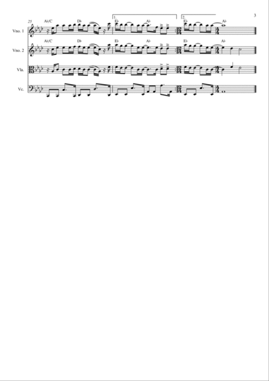 Goodness Of God String Quartet scores gallery preview page 3