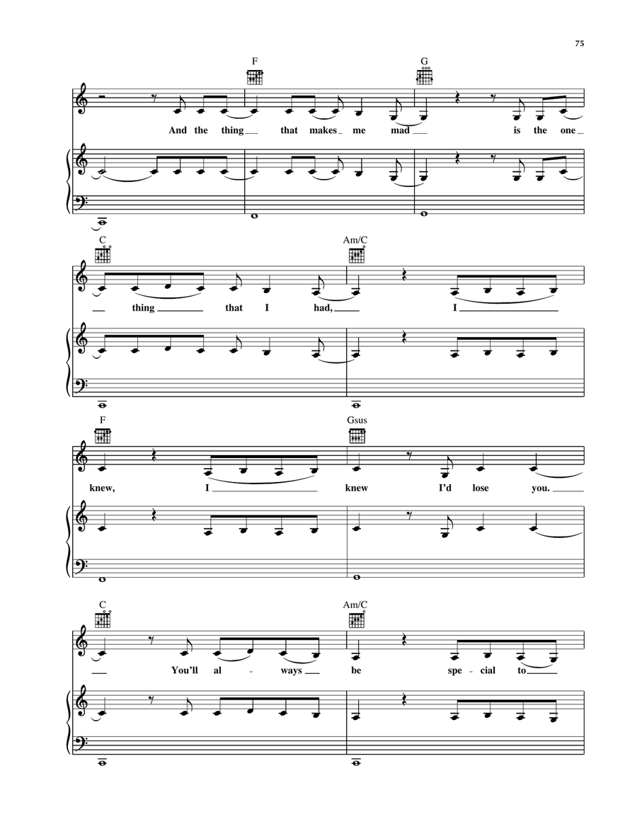 No Need To Argue Piano, Vocal, Guitar scores gallery preview page 2