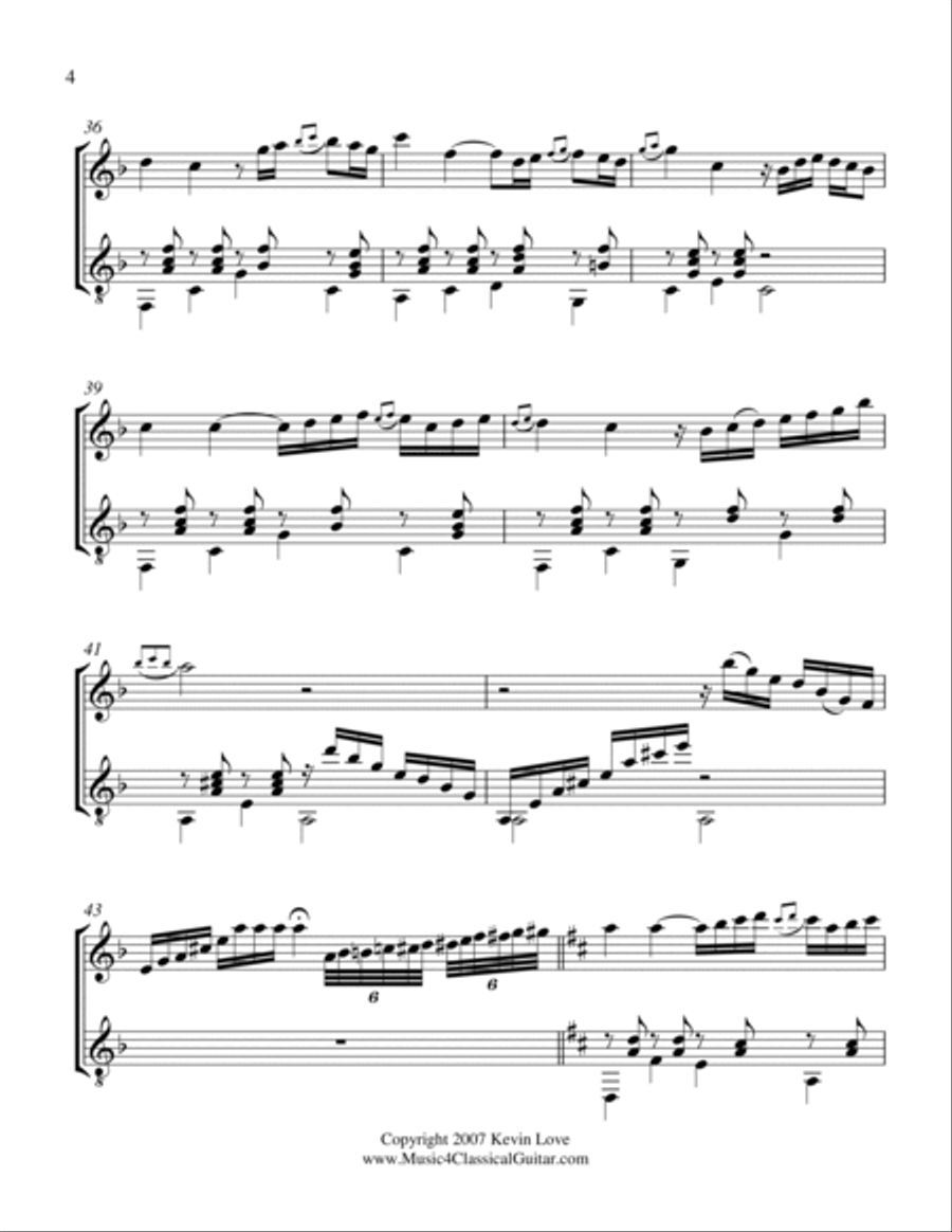 Capricho Arabe (Oboe and Guitar) - Score and Parts Oboe scores gallery preview page 4