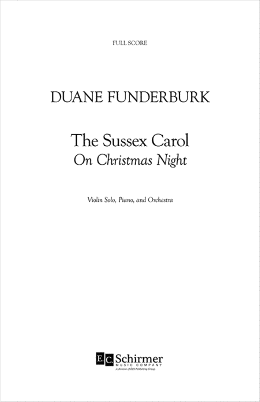 The Sussex Carol The Sussex Carol Orchestra scores gallery preview page 1