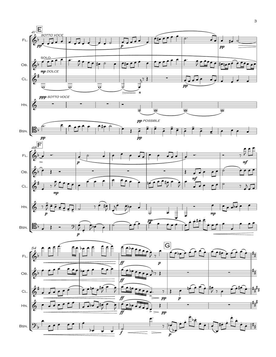 Ancient Airs and Dances, Suite No. 1. Arranged for Wind Quintet Woodwind Quintet scores gallery preview page 3