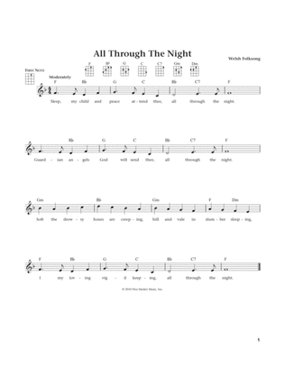 Book cover for All Through The Night (from The Daily Ukulele) (arr. Liz and Jim Beloff)
