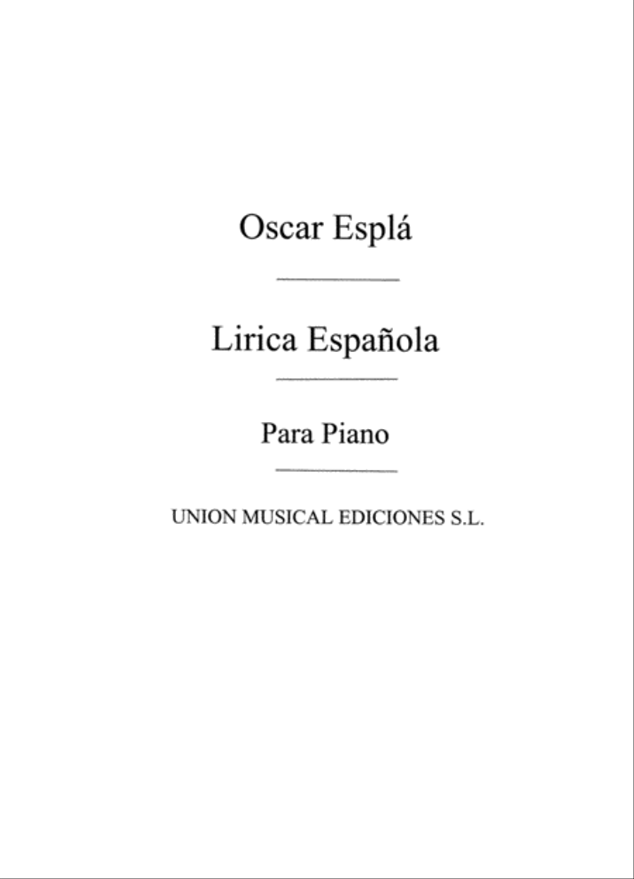 Lirica Espanola Vol.1 Bocetos Levantinos For Piano Piano Solo scores gallery preview page 1