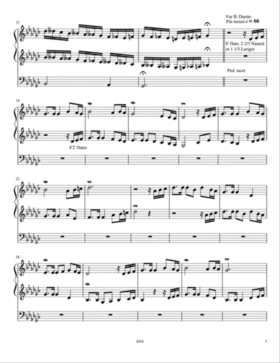 Six Settings for Organ on Amazing Grace Organ Solo scores gallery preview page 3