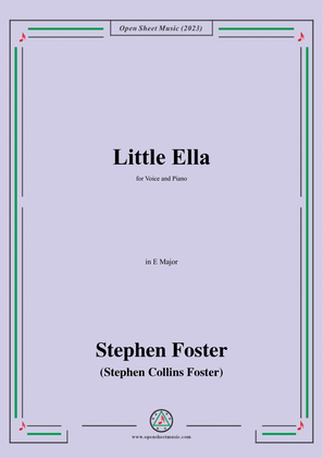 Book cover for S. Foster-Little Ella,in E Major
