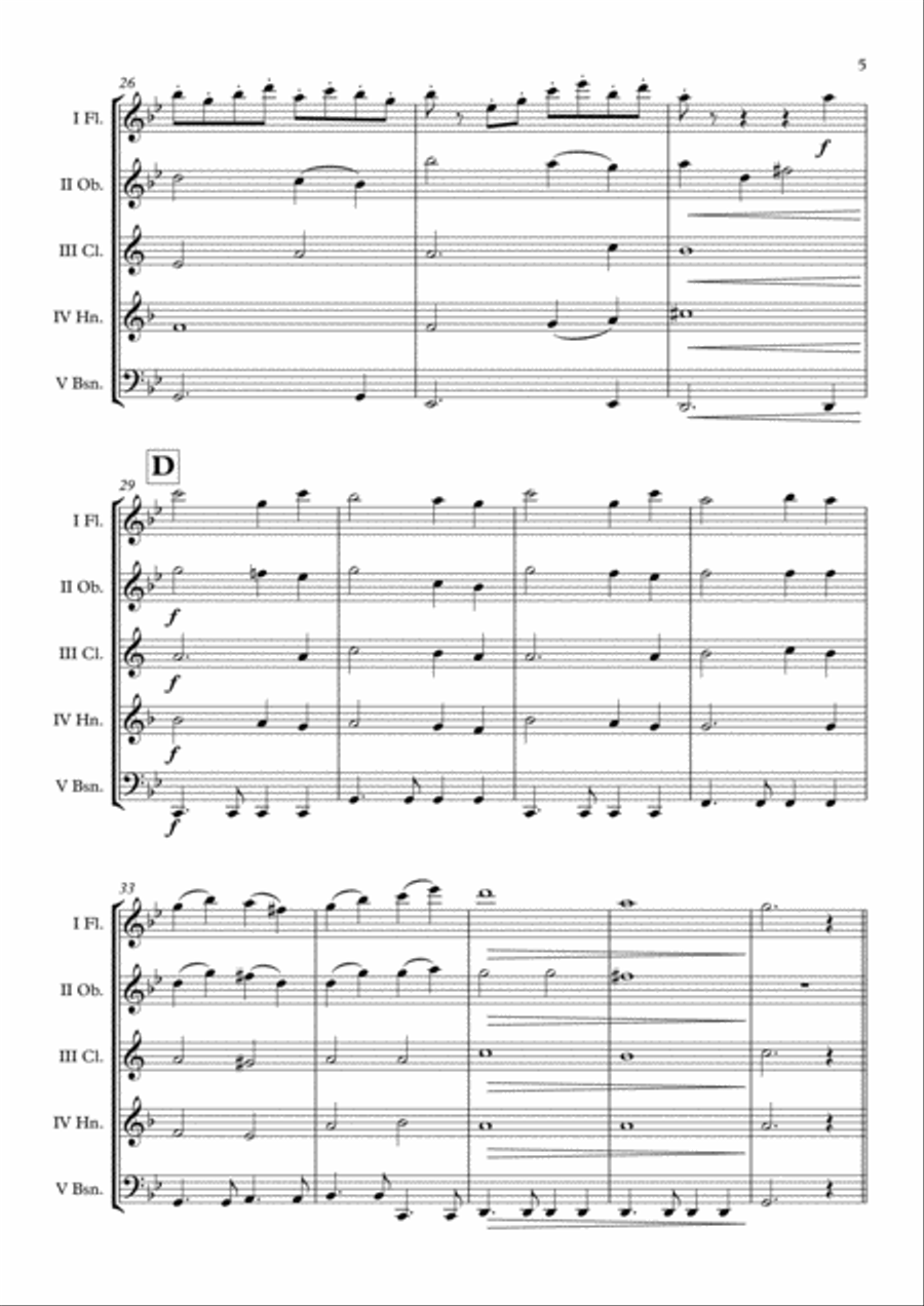 For The Cause Woodwind Quintet scores gallery preview page 6