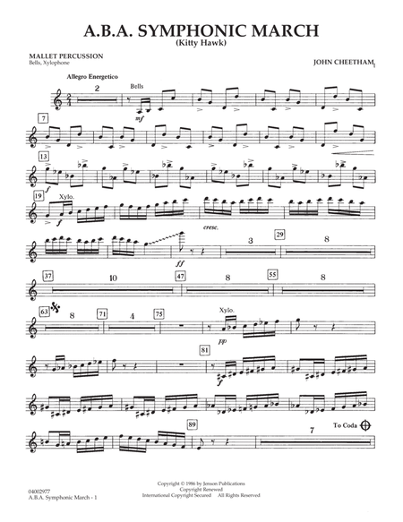 A.B.A. Symphonic March (Kitty Hawk) - Mallet Percussion
