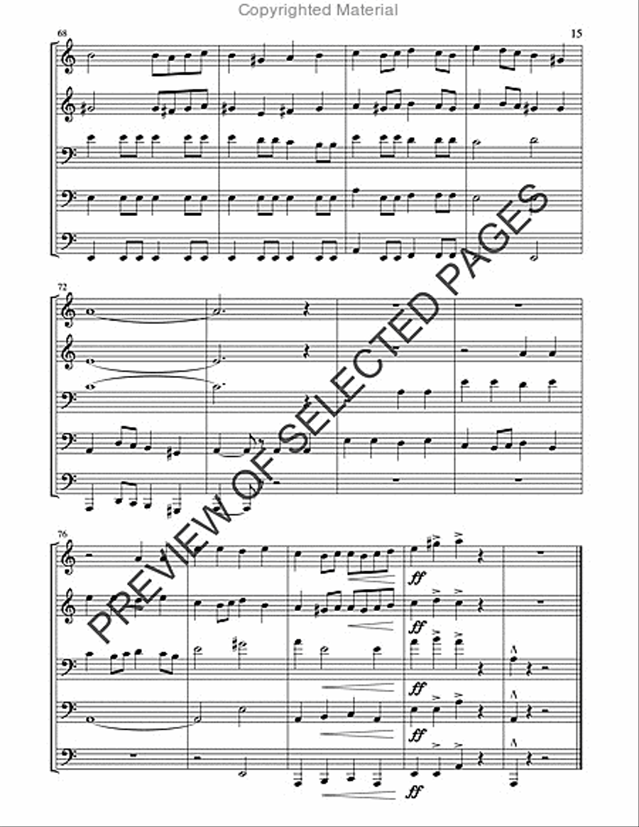 Three French Carols Horn scores gallery preview page 5