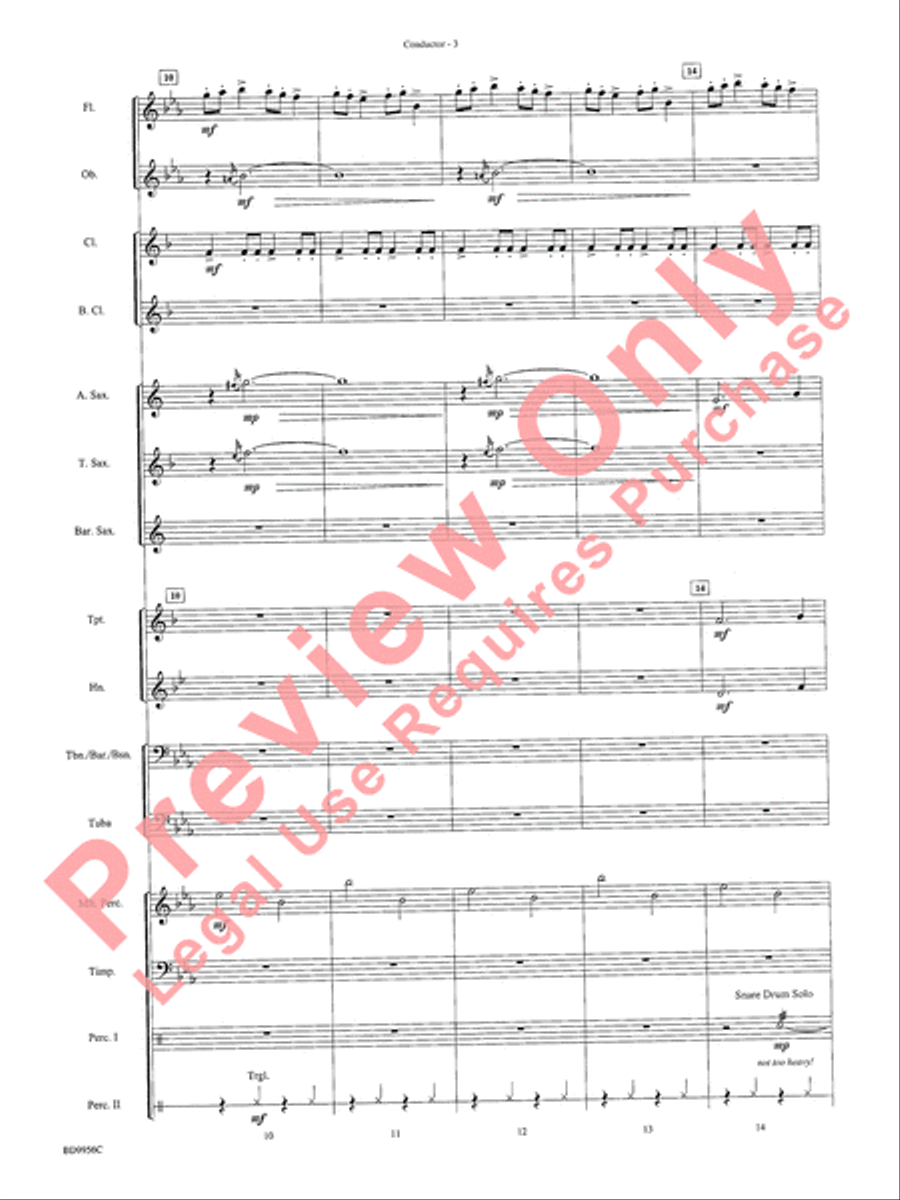 Drummer's Christmas Carol Concert Band scores gallery preview page 5