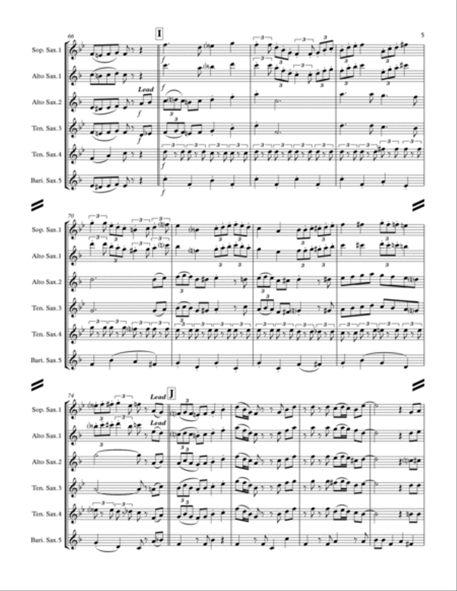 It's Beginning To Look Like Christmas Saxophone Quintet scores gallery preview page 6