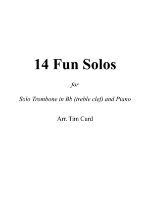 Book cover for 14 Fun Solos for Trombone/Euphonium in Bb (treble clef) and Piano