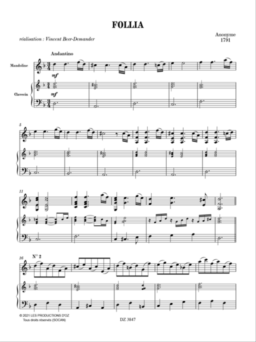 Follia Mandolin scores gallery preview page 2