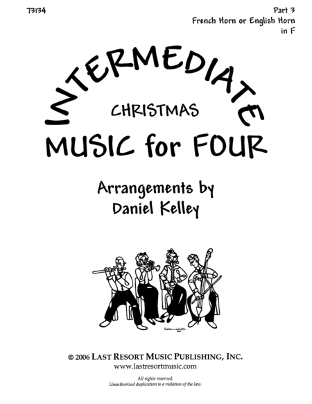 Intermediate Music for Four, Christmas, Part 3 English Horn or French Horn in F DD73134
