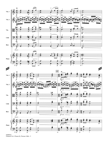 Fantasia on a Theme by Thomas Tallis - Full Score