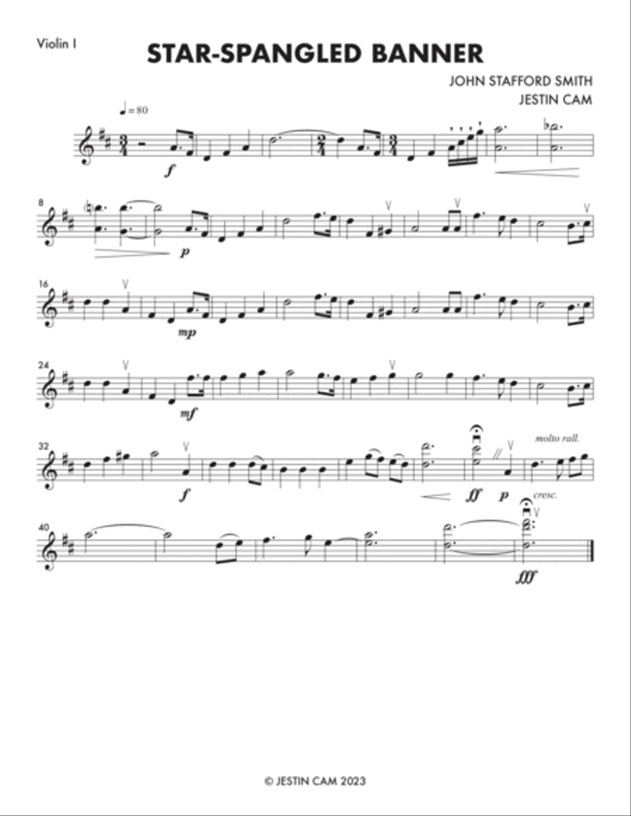 Star-Spangled Banner Star-Spangled Banner String Orchestra scores gallery preview page 4