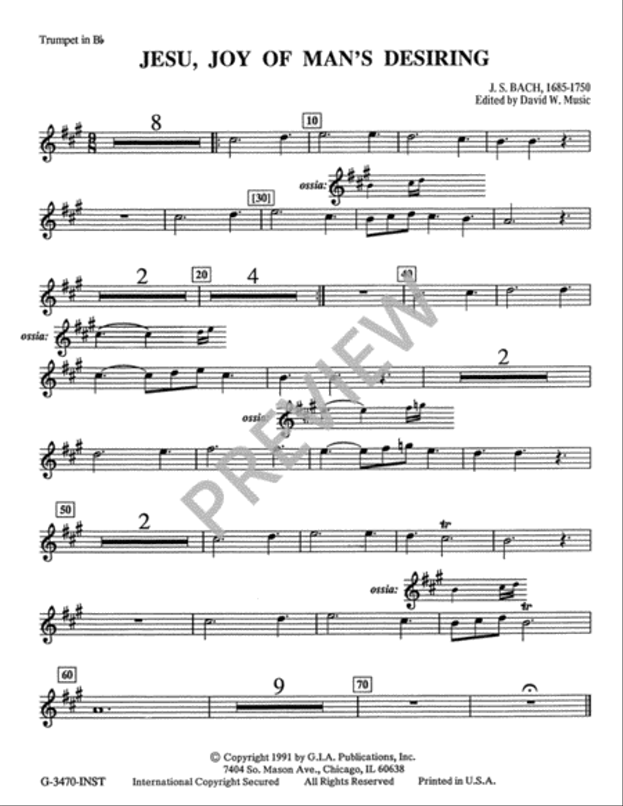 Jesu, Joy of Man's Desiring - Instrument edition Oboe scores gallery preview page 2