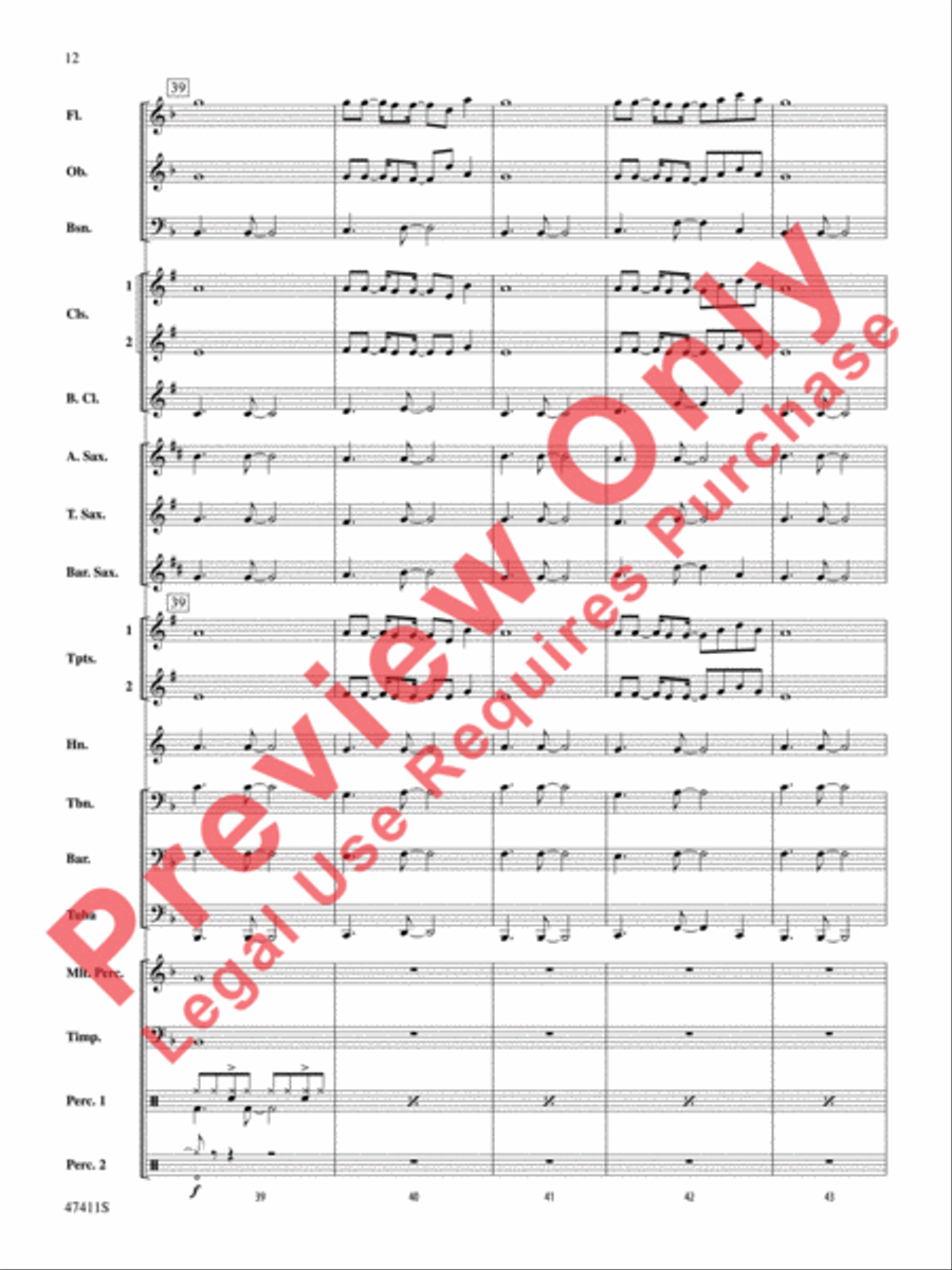 I'll Fight Concert Band scores gallery preview page 13