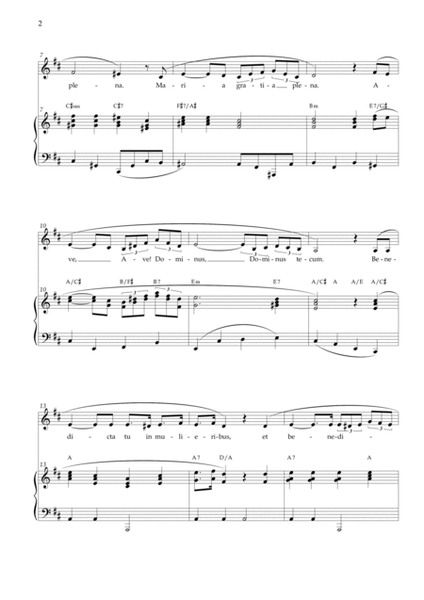 Ave Maria - Schubert D Major Chords image number null