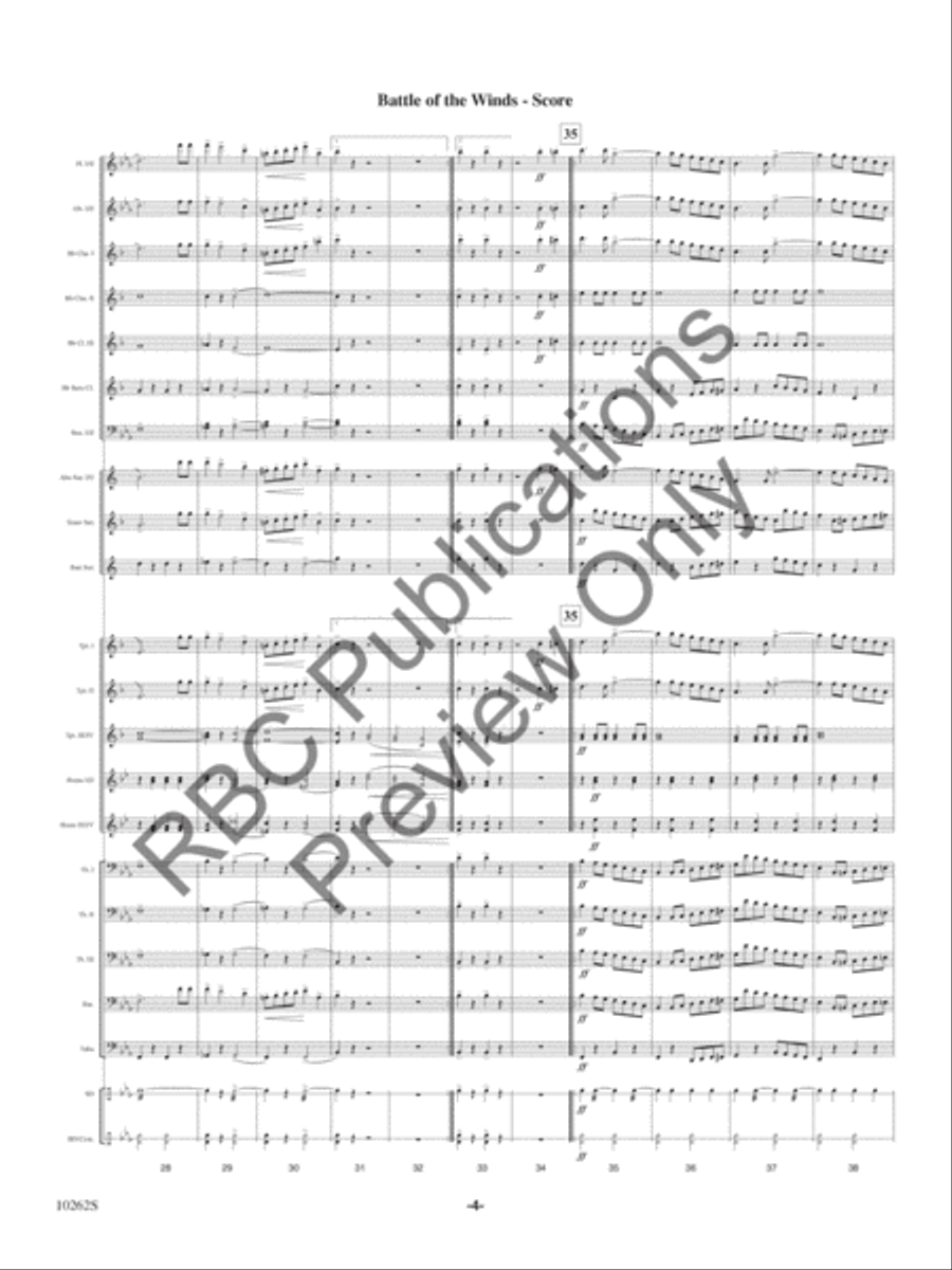 Battle Of The Winds Concert Band scores gallery preview page 7