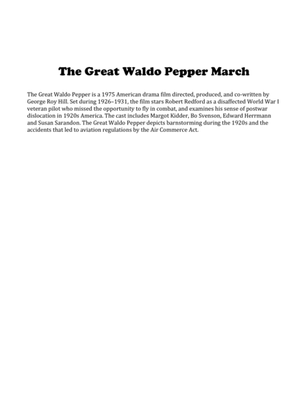 Great Waldo Pepper March image number null