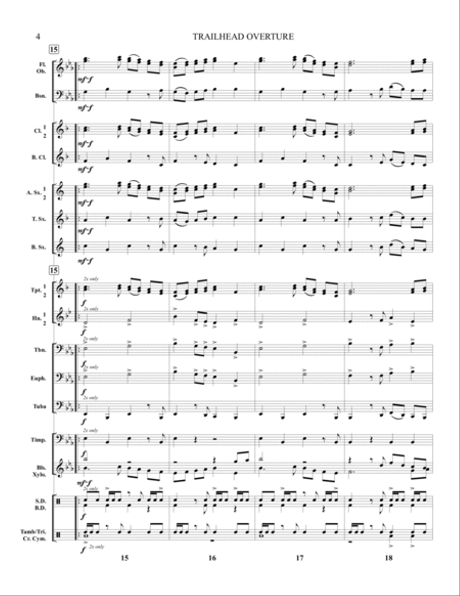 Trailhead Overture Concert Band scores gallery preview page 6